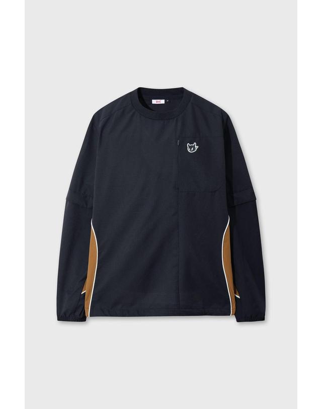 왁 [WAAC] Men Sleeves Detachable Pull Over WMUAA26601NYX 착용컷