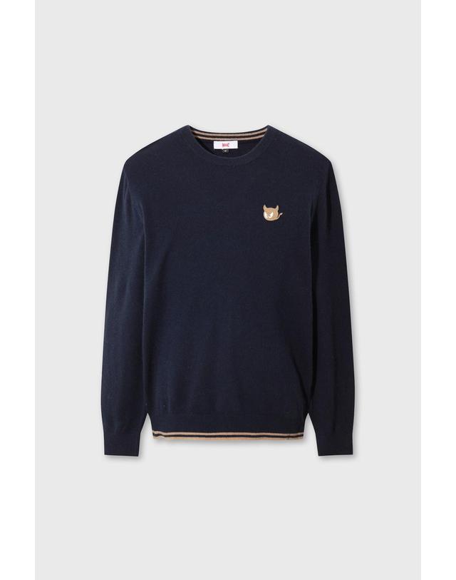 왁 [WAAC] WTO Men Cashmere Wholegarment Sweater WMWAW26730NYD 착용컷