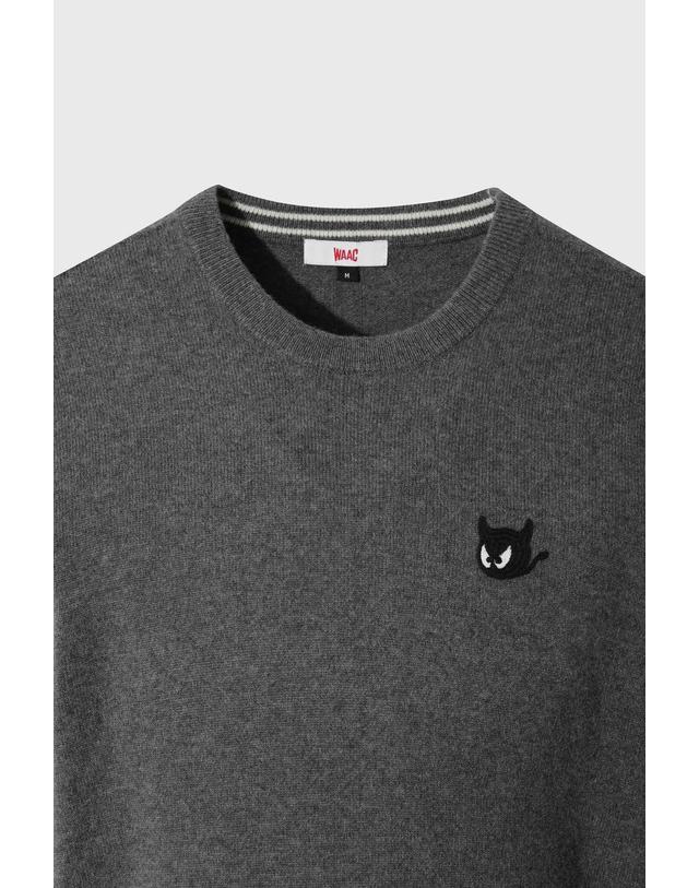 왁 [WAAC] WTO Men Cashmere Wholegarment Sweater WMWAW26730GYD 착용컷