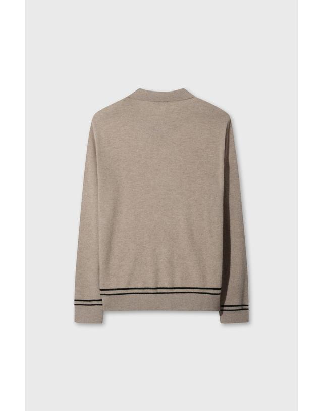 왁 [WAAC] WTO Men Cashmere Knit Polo WMWAW26732BEX 착용컷