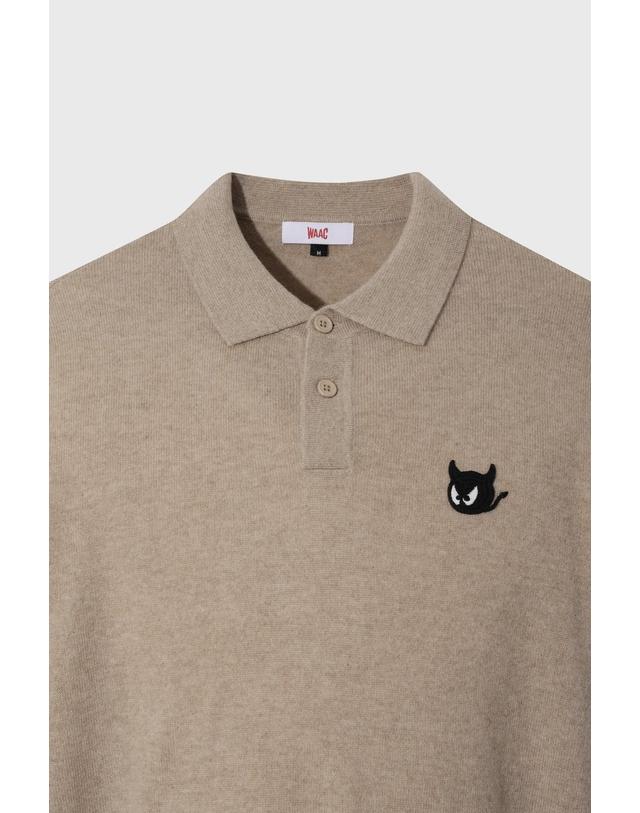 왁 [WAAC] WTO Men Cashmere Knit Polo WMWAW26732BEX 착용컷
