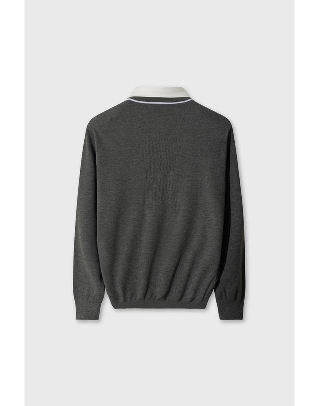 왁 [WAAC] Men WAACKY Fake Layer Knit Polo WMWAW26707GYM 착용컷