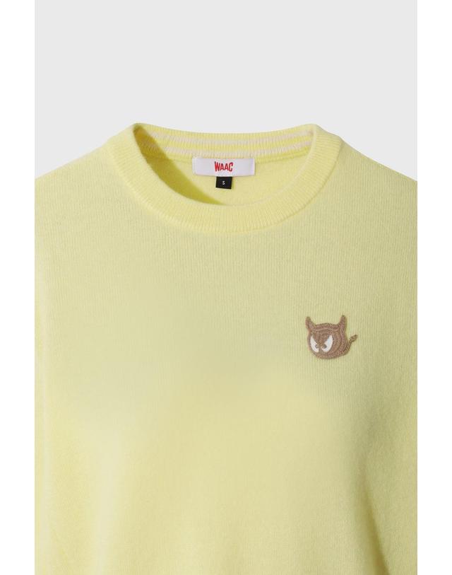 왁 [WAAC] WTO Women Cashmere Wholegarment Sweater WWWAW26730YEL 착용컷