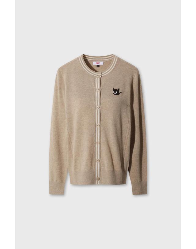 왁 [WAAC] WTO Women Cashmere Wholegarment Cardigan WWWAW26731BEX 착용컷