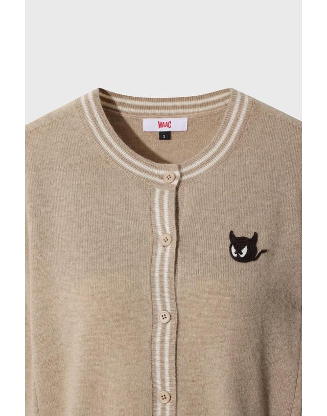 왁 [WAAC] WTO Women Cashmere Wholegarment Cardigan WWWAW26731BEX 착용컷