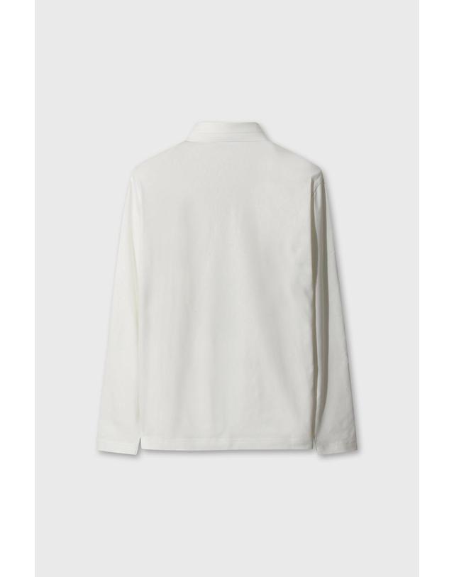 왁 [WAAC] WAACKY Men Embossed Fleece Polo WMTBW26702IVX 착용컷