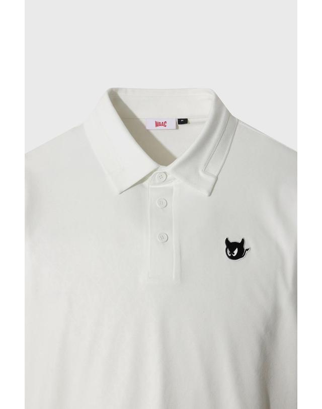 왁 [WAAC] WAACKY Men Embossed Fleece Polo WMTBW26702IVX 착용컷