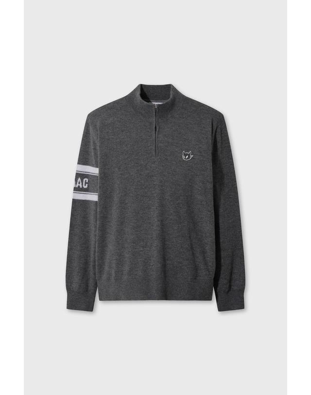 왁 [WAAC] WAACKY Men Half-zip Windblock Sweater WMWAW26706GYM 착용컷