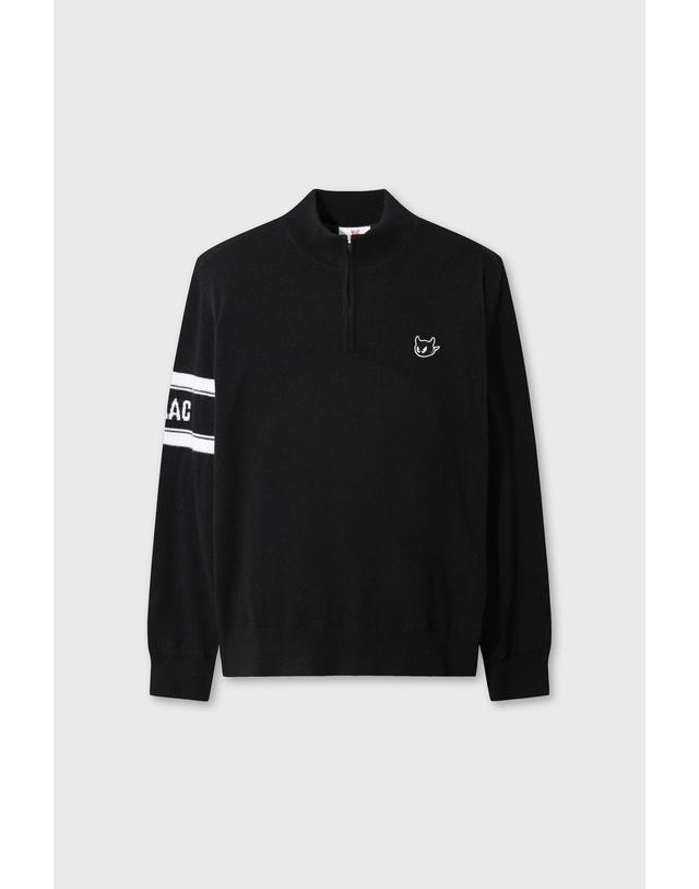 왁 [WAAC] WAACKY Men Half-zip Windblock Sweater WMWAW26706BKX 착용컷