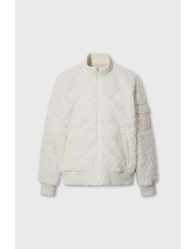왁 [WAAC] Men Logo JQD Fleece Jacket WMUAW26703IVX 착용컷