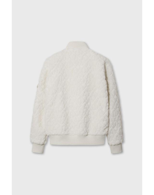 왁 [WAAC] Men Logo JQD Fleece Jacket WMUAW26703IVX 착용컷