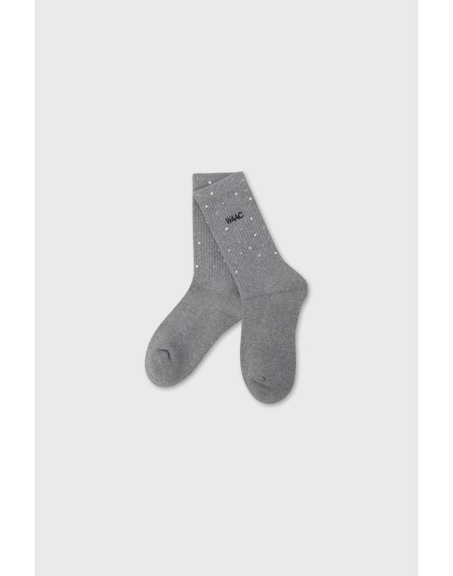 왁 [WAAC] Women Crystal Socks WGLCX26711GYX 착용컷