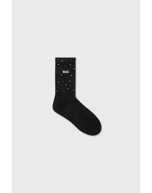 왁 [WAAC] Women Crystal Socks WGLCX26711BKX 착용컷