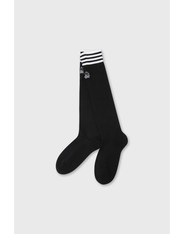 왁 [WAAC] Women Stripe Knee Socks WGLCX26712BKX 착용컷
