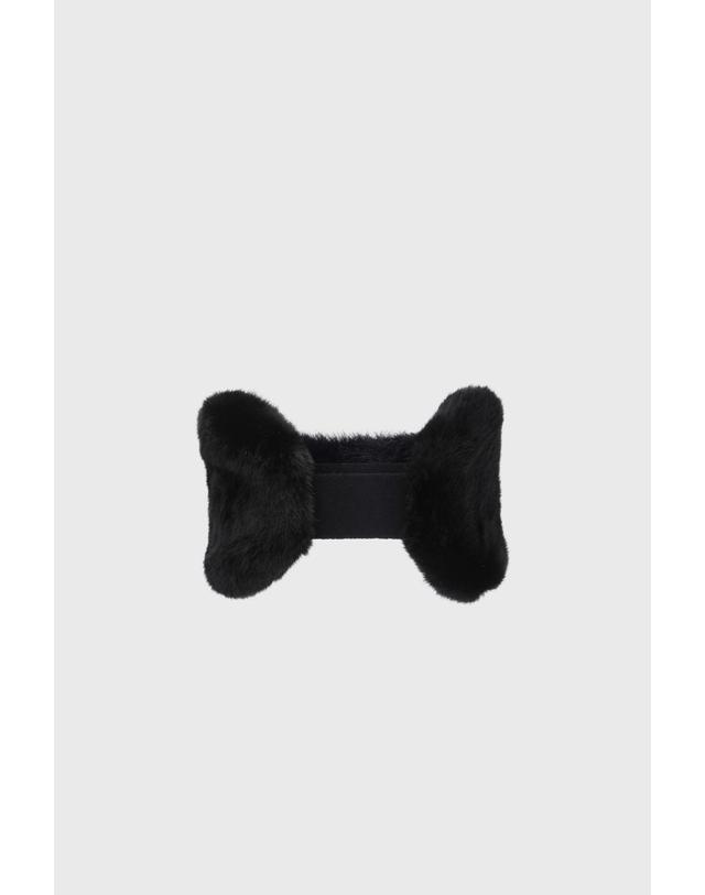 왁 [WAAC] Women Knit Ear Warmer WGGJX26876BKX 착용컷