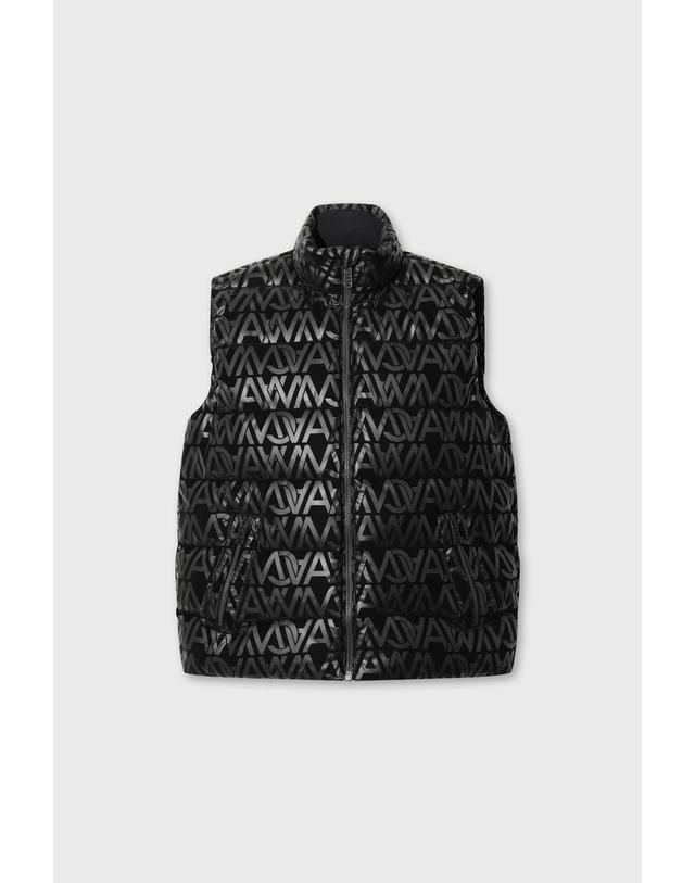 왁 [WAAC] Men Patterned down vest WMVAW26801BKX 착용컷