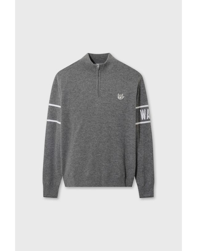 왁 [WAAC] [Exclusive] Men Wool Half Zip Sweater WMWAW26900GYM 착용컷