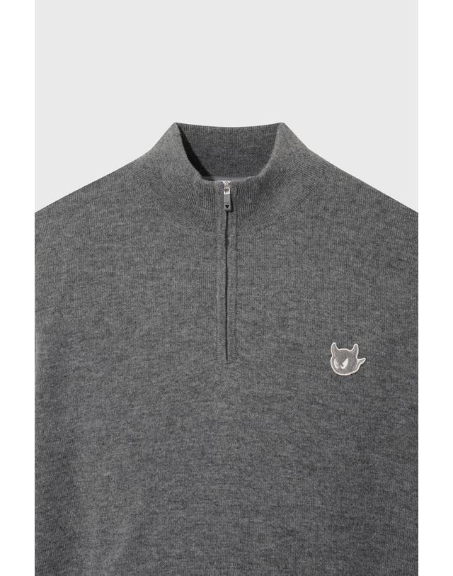 왁 [WAAC] [Exclusive] Men Wool Half Zip Sweater WMWAW26900GYM 착용컷