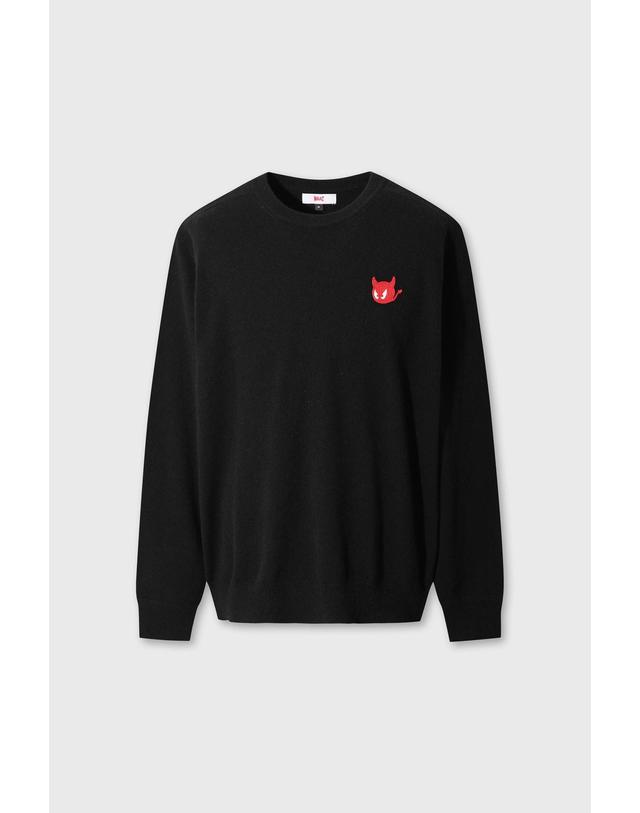 왁 [WAAC] [Exclusive] Men WTO Cashmere Wholegarment Sweater WMWAW26930BKX 착용컷