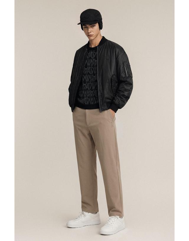 왁 [WAAC] Men Logo Patterned Sweater WMWAW26801BKX 착용컷