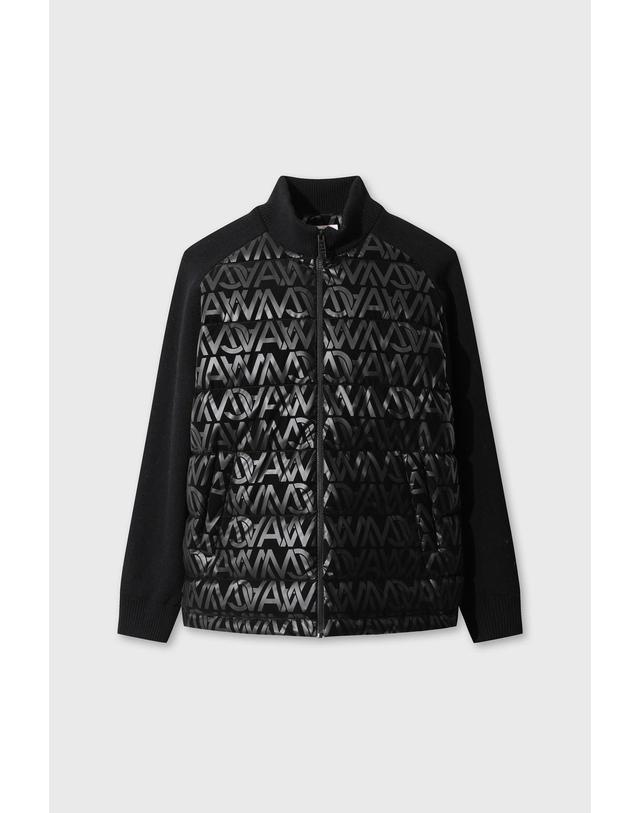 왁 [WAAC] Men Patterned Down Knit Jumper WMWAW26804BKX 착용컷