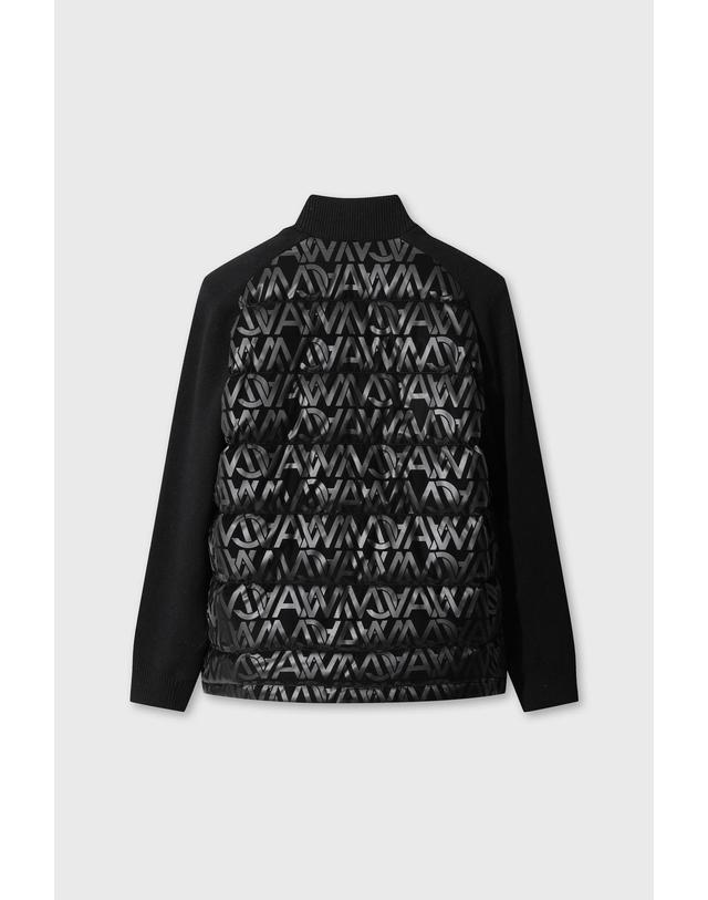 왁 [WAAC] Men Patterned Down Knit Jumper WMWAW26804BKX 착용컷