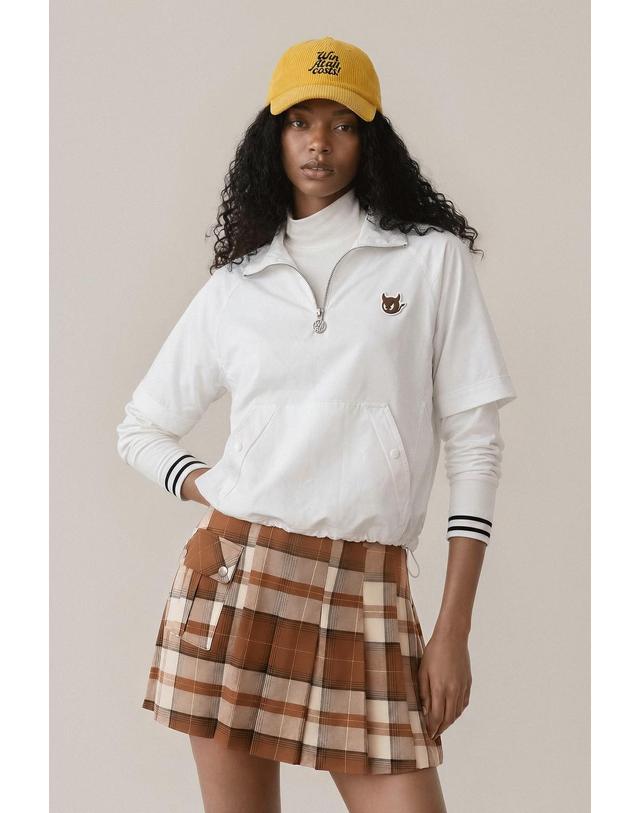 왁 [WAAC] Women Windproof High Neck Mid Layer WWTBW26709IVX 착용컷