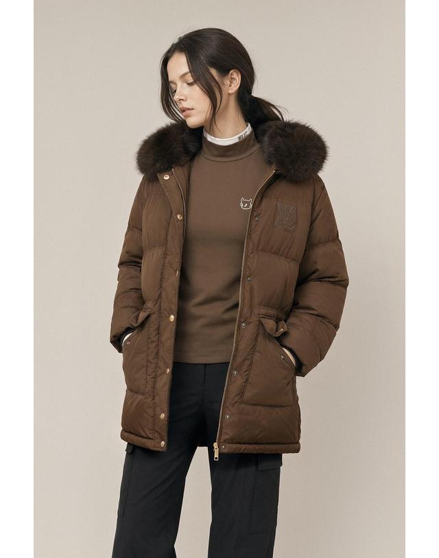 왁 [WAAC] Women Fleece Color Block High Neck Top WWTBW26702CMX 착용컷