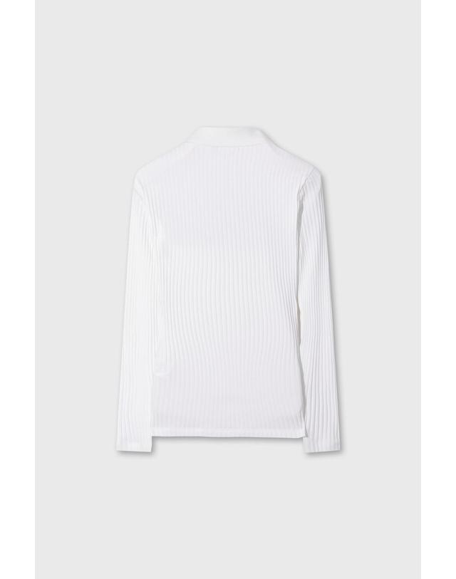 왁 [WAAC] [Exclusive] Women Ribbed Peach Warm Polo WWTBW26901IVX 착용컷