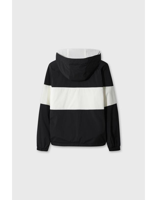 왁 [WAAC] Women Fleece-lined Woven Anorak WWTBW26704BKX 착용컷