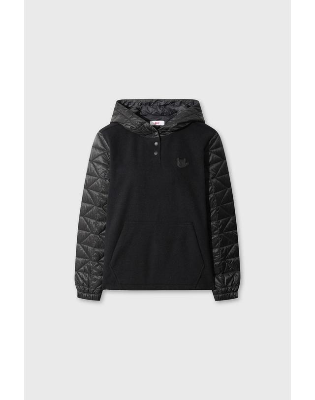 왁 [WAAC] Women Wedge Hybrid Hoodie WWTBW26706BKX 착용컷