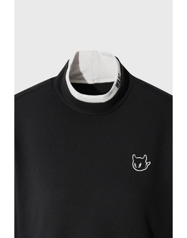 왁 [WAAC] Women Fleece Color Block High Neck Top WWTBW26702BKX 착용컷