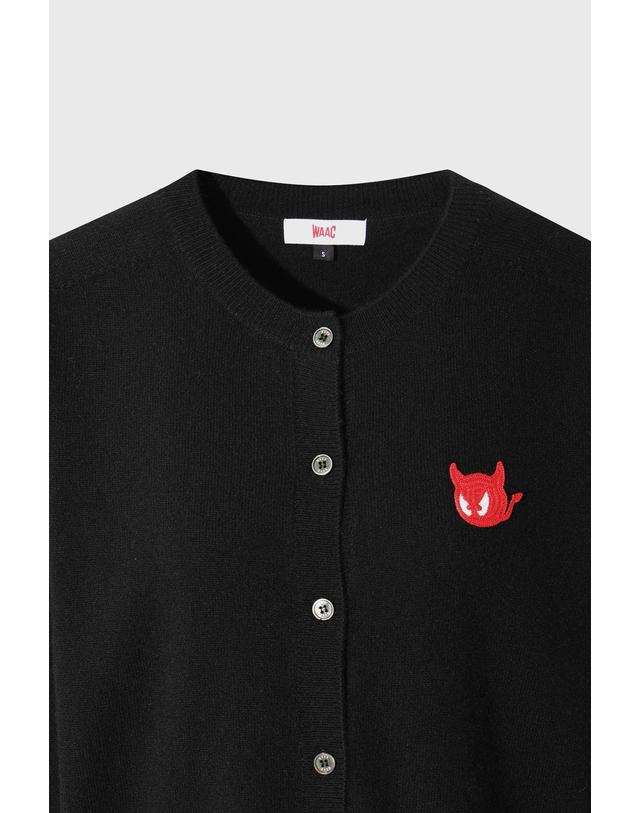 왁 [WAAC] [Exclusive] Women WTO Cashmere Wholegarment Cardigan WWWAW26931BKX 착용컷