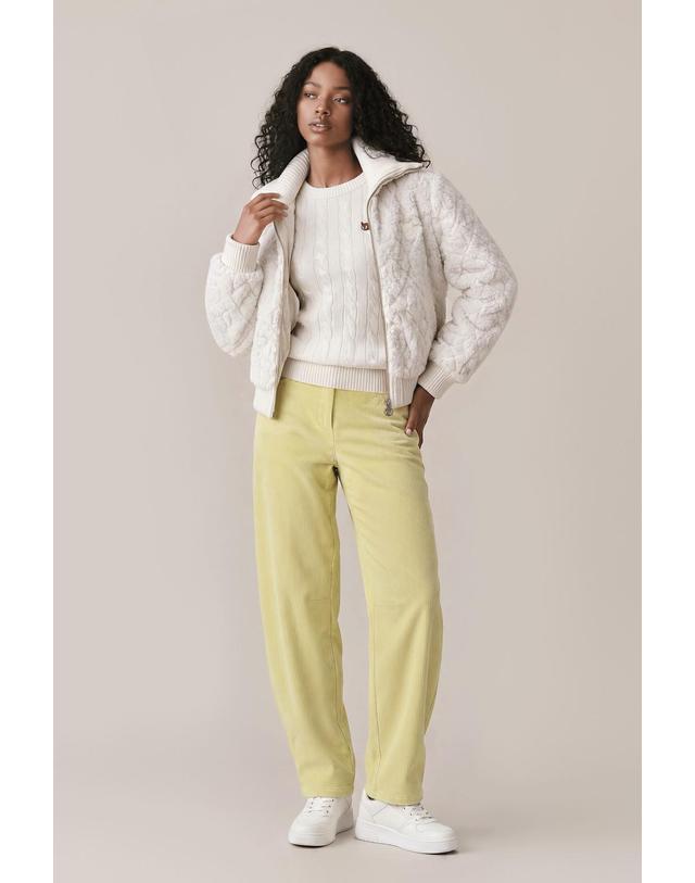 왁 [WAAC] Women Cashmere Blended Cable Knit Sweater WWWAW26700IVX 착용컷