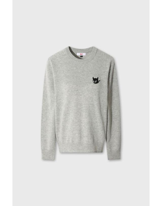 왁 [WAAC] [Exclusive] Women WTO Cashmere Wholegarment Sweater WWWAW26930GYL 착용컷