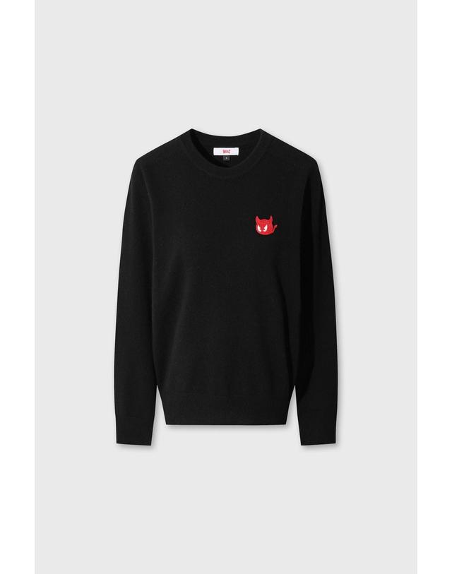 왁 [WAAC] [Exclusive] Women WTO Cashmere Wholegarment Sweater WWWAW26930BKX 착용컷