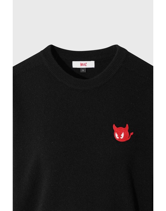 왁 [WAAC] [Exclusive] Women WTO Cashmere Wholegarment Sweater WWWAW26930BKX 착용컷