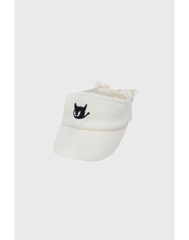 왁 [WAAC] Women Corduroy Sun Visor WGRCX26710IVX 착용컷