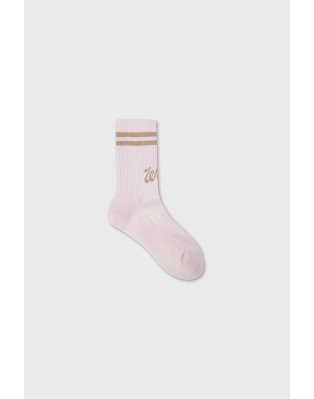 왁 [WAAC] Women Stripe Socks WGLCX26714PIL 착용컷