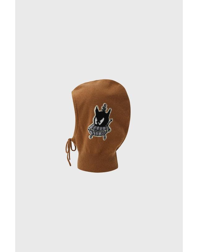 왁 [WAAC] Women Cashmere Balaclava WGGJX26773BRX 착용컷