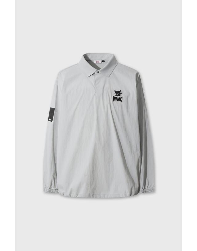 왁 [WAAC] [Exclusive] PLAYERS EDITION Men Woven Polo Pullover WMTBW26900GYL 착용컷