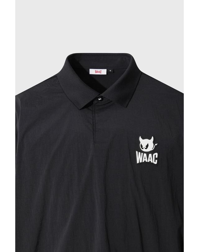 왁 [WAAC] [Exclusive] PLAYERS EDITION Men Woven Polo Pullover WMTBW26900BKX 착용컷