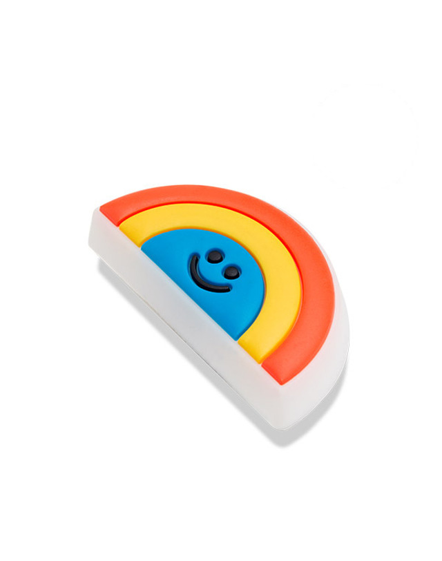 크록스 키즈 지비츠 LED RAINBOW SMILE 착용컷