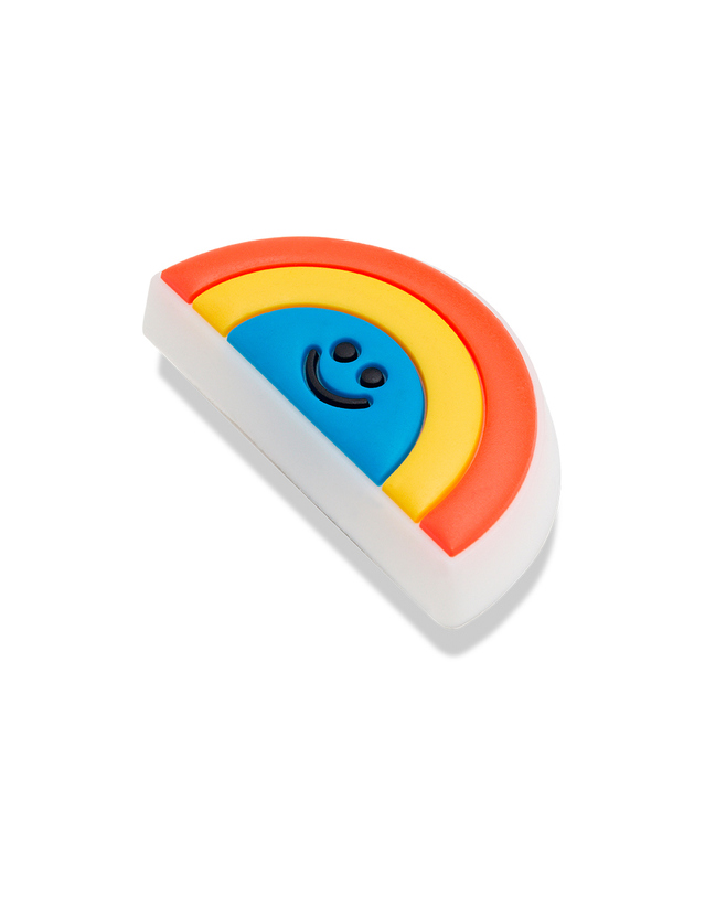 크록스 키즈 지비츠 LED RAINBOW SMILE 착용컷