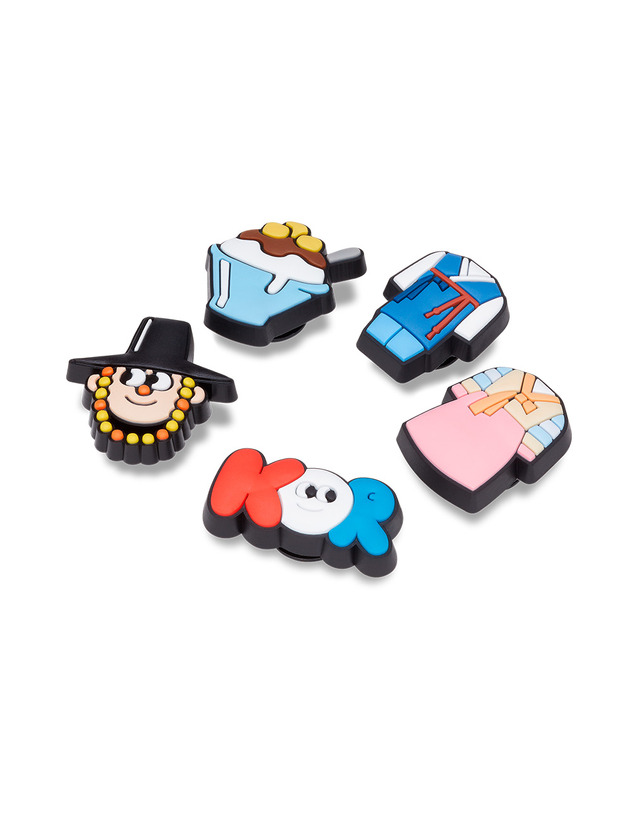크록스 키즈 지비츠 KOREA TRADITIONAL 5 PACK 착용컷