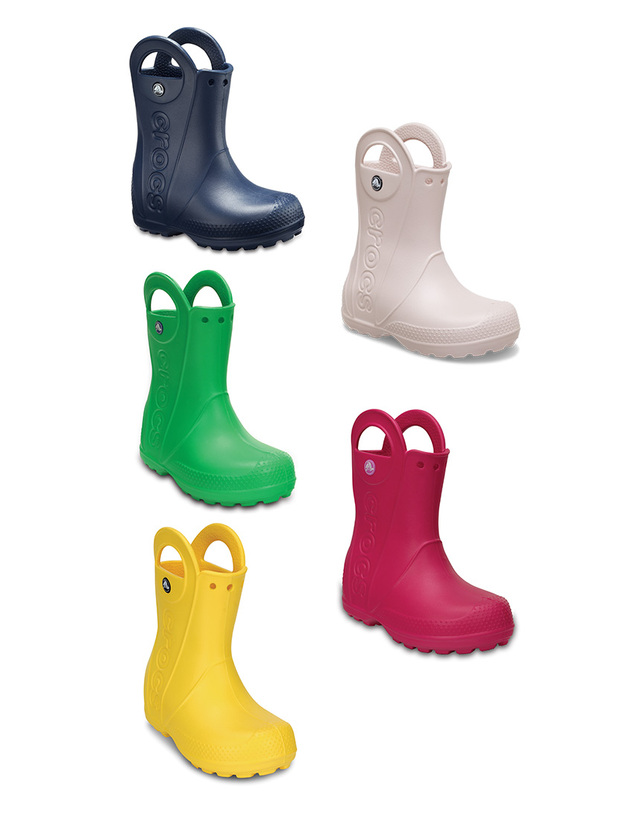 크록스 키즈 키즈 HANDLE IT RAIN BOOT KIDS 5종 택1 (24SKBT12803) 착용컷
