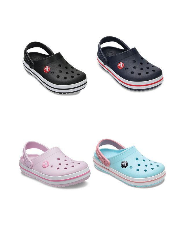 크록스 키즈 유아 CROCBAND CLOG 4종 택1 (24SKCL207005) 착용컷