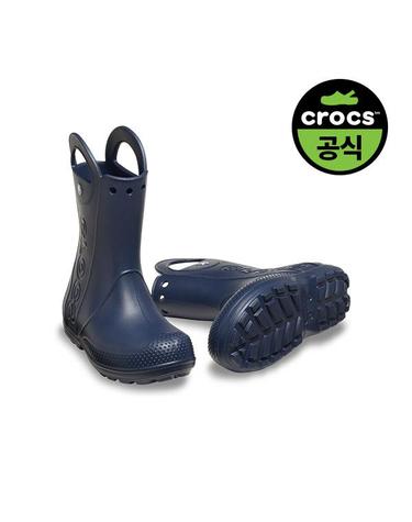 크록스 키즈 본사 공식 유아 HANDLE IT RAIN BOOT T NAVY (26SKBT211056)