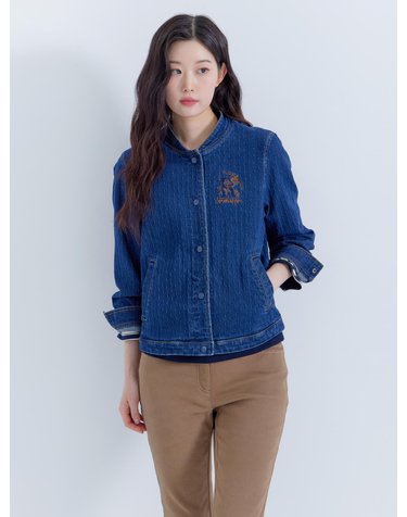 데님 코듀로이 후드 블루종 자켓 LCJKP924_IN
