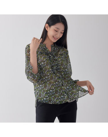 (2컬러) 플라워 쉬폰 블라우스 LFWSO803